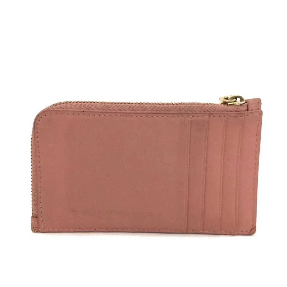 Christian Dior Cannage Leather Coin Purse Wallet Pink/4BB0782